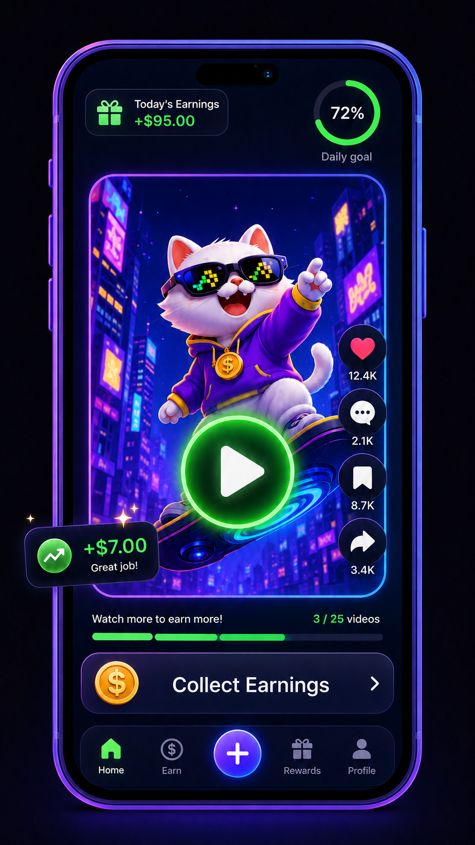 PaidShorts, watch shorts and earn rewards